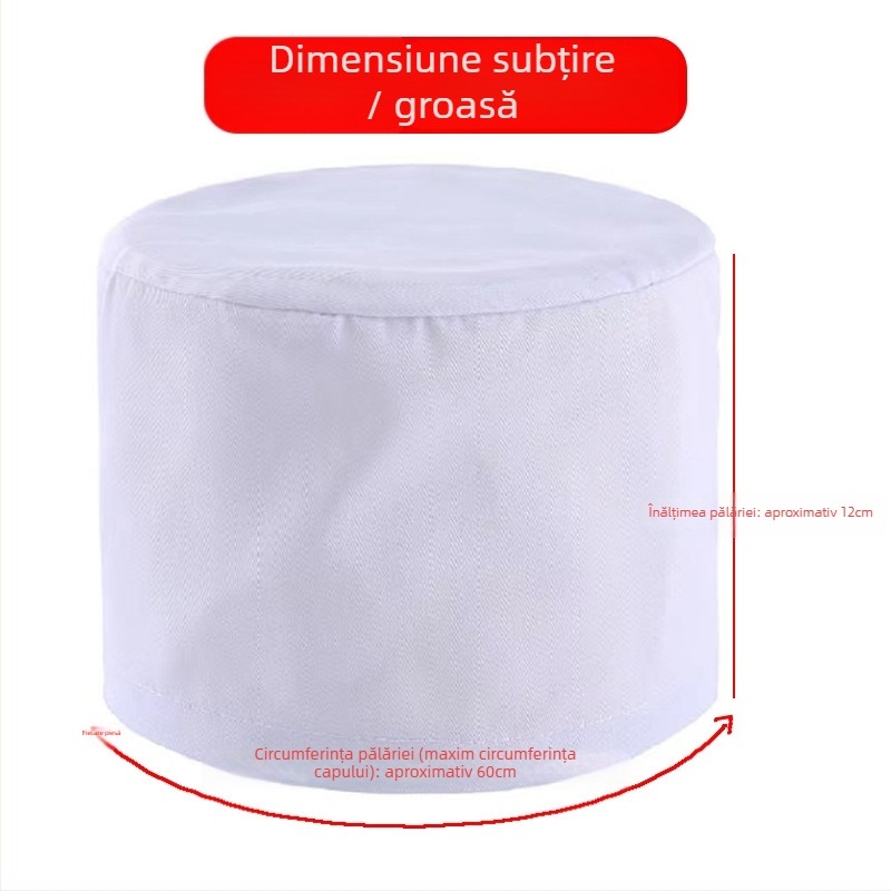 Pălărie de lucru tricotată pentru clinici și facilități medicale, din bumbac twill, vârf sferic, model monocrom