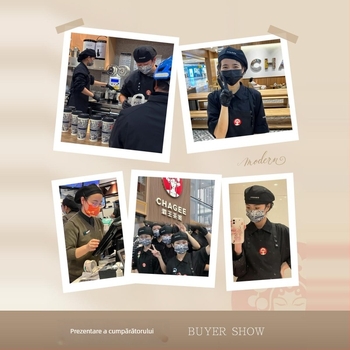 Șapcă beret de bucătar pentru catering – bumbac, unisex, vârf plat, margine scurtă, broderie, lansare vară 2025