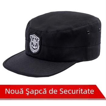 Șapcă de securitate din bumbac, cu vârf plat, logou brodat și închidere Velcro