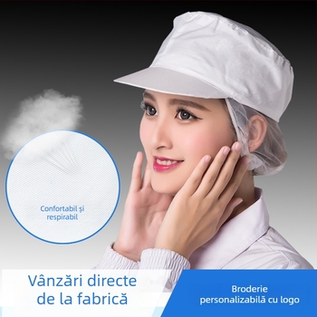 Șapcă din plasă pentru fabrică alimentară, din ABS, cu margine lată, personalizabilă cu logo, pentru femei și adulți