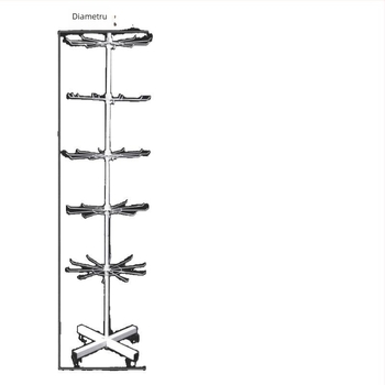 Raft de expunere rotativ din metal pentru șosete, brelocuri, bijuterii și lănțișoare, 3-5 niveluri