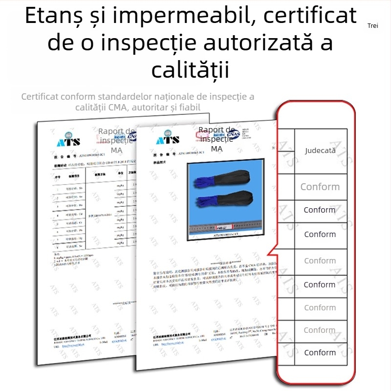 Mănuși impermeabile, lungi, din cauciuc, căptușite cu fleece, groase și rezistente pentru pescuit și muncă grea, 70 cm lungime