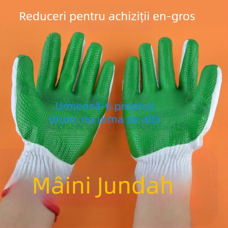 Mănuși de lucru pentru șantier, anti-alunecare și rezistență la uzură, greutate 85 g, brand Small Helper Film Film Gloves