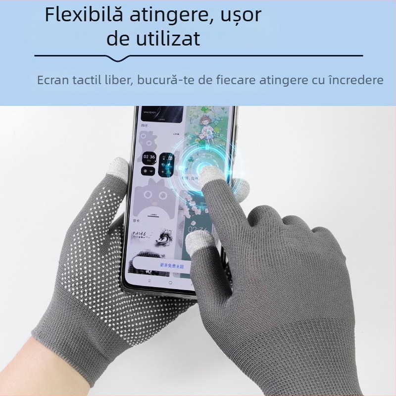 Mănuși pentru sortare în supermarket, cu aderență anti-derapantă, compatibile cu ecranul tactil, design subțire, protecție și rezistență la uzură