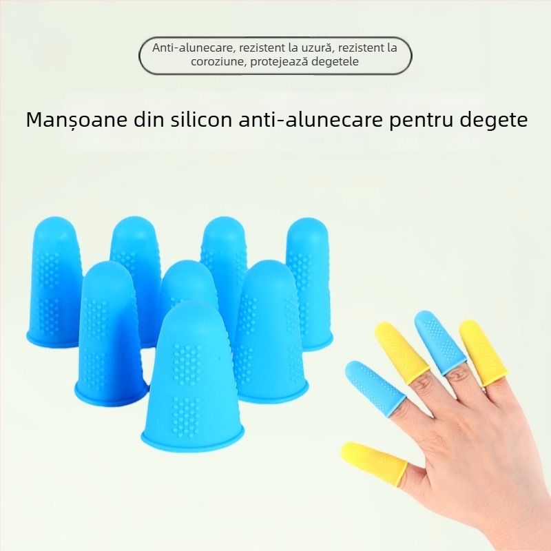 Set de protecții pentru deget din silicon, în trei mărimi: mare, mediu, mic – rezistent la temperaturi înalte, protecție împotriva arsurilor