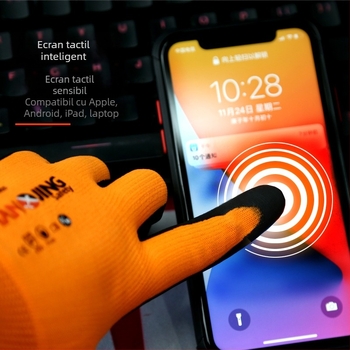 HANGJING NFP001 Mănuși pentru ecran tactil, respirabile, nitril spumat, elasticitate mare, mănuși de protecție la muncă