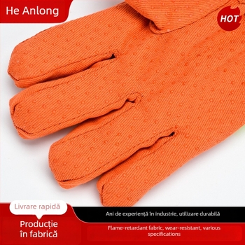 Mănuși de pompier, ignifuge, izolație termică, rezistente la temperaturi înalte, Tip 97, cauciuc texturat