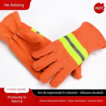 Mănuși de pompier, ignifuge, izolație termică, rezistente la temperaturi înalte, Tip 97, cauciuc texturat