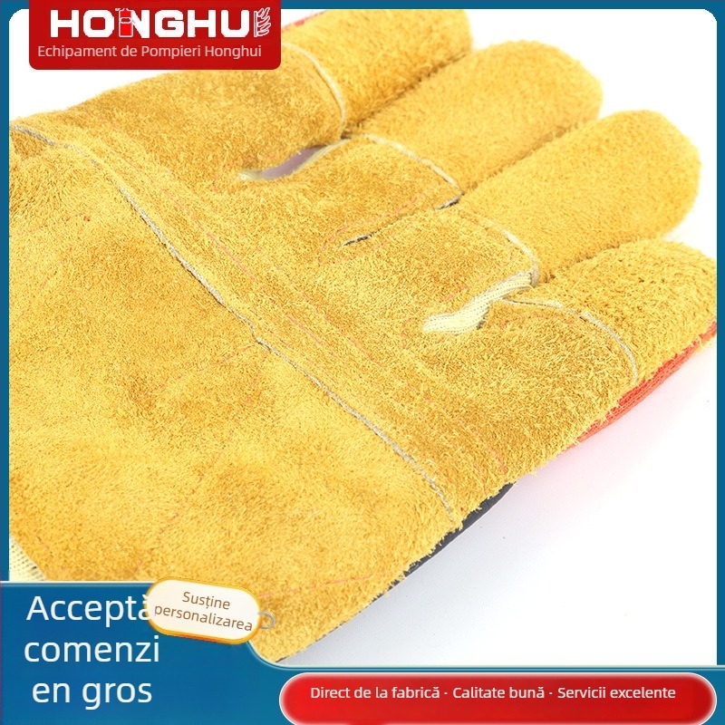 Mănuși de intervenție în situații de urgență pentru stingerea incendiilor – termoizolați, rezistenți la flacără, din fire de bumbac, pentru salvare și asistență