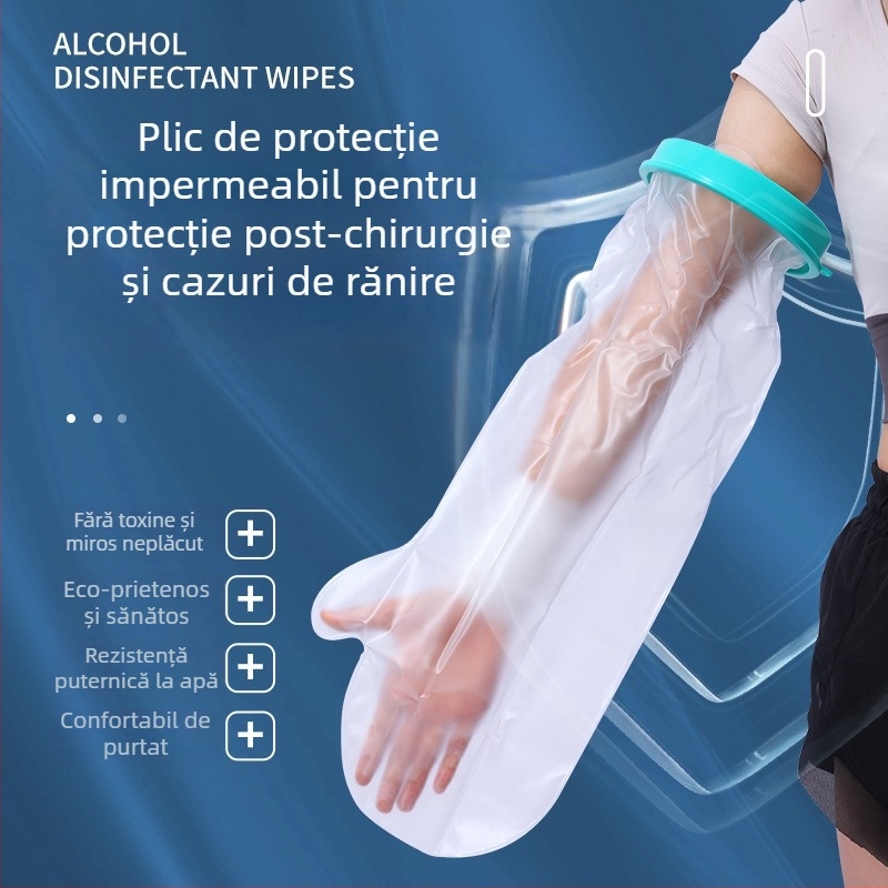 Zixi husă impermeabilă pentru baie, protecție a rănilor postoperatorii și PICC