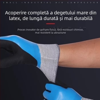 Chuangxin 998 Mănuși de iarnă izolați, impermeabile și anti-îngheț, acoperire completă cu latex prin imersie, antiderapante, rezistente la uzură, pentru șantier