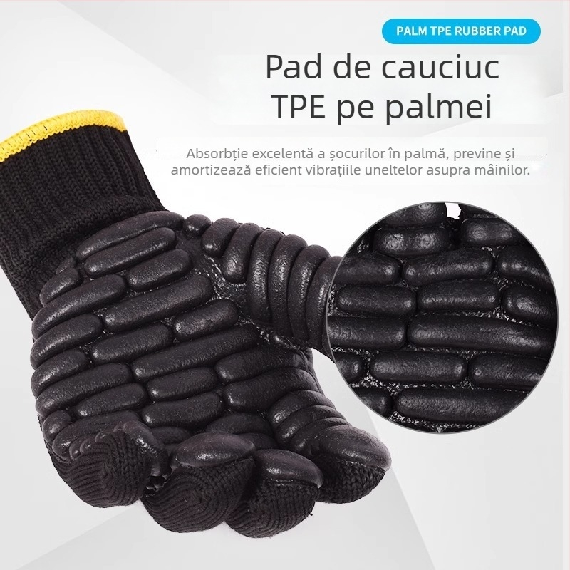 Dawei mănuși anti-vibrații cu spumă – pentru prelucrare mecanică, agricultură și construcții, 200 g
