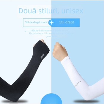 Manșete din ice silk cu protecție UV, lungi, țesătură pe bază de nailon, conținut de 90.8%