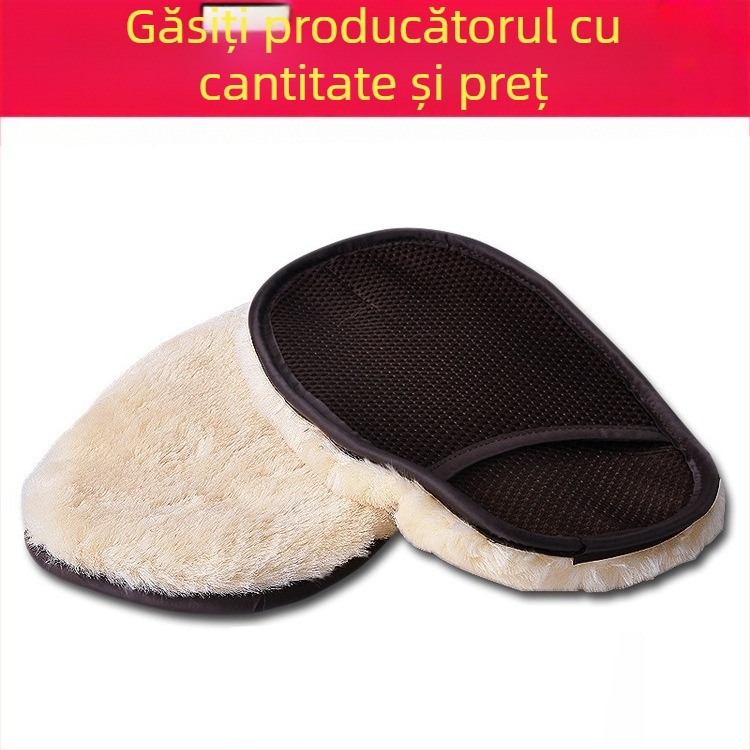 Mănuși de curățare pentru mașină, pluș, design labă de urs, material ABS, pentru spălare, lustruire și curățare interioară