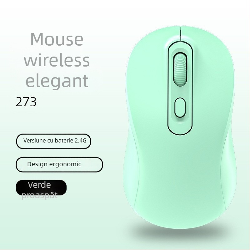 Mouse wireless cu modul dual 2.4G/Bluetooth, DPI 1600, interfață USB, 4 butoane, reîncărcabil
