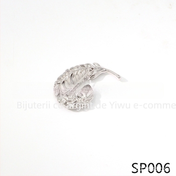 Broșă Idyllia: motif de aripă cu cristale, elegantă, de înaltă calitate (Material: aliaj; Formă: animale/Păsări; Procesare: electroplacare; Funcție: Decorare, multifuncțională; Greutate: 12)