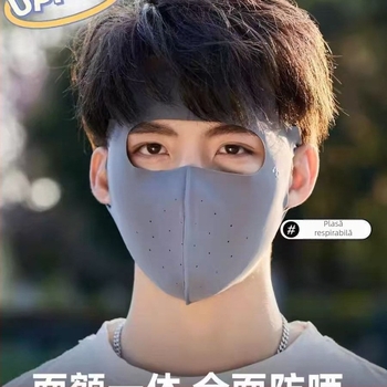 Masca facială cu protecție UV pentru adulți — silicon, respirabilă, pentru ciclism și drumeții, fabricată în Taizhou