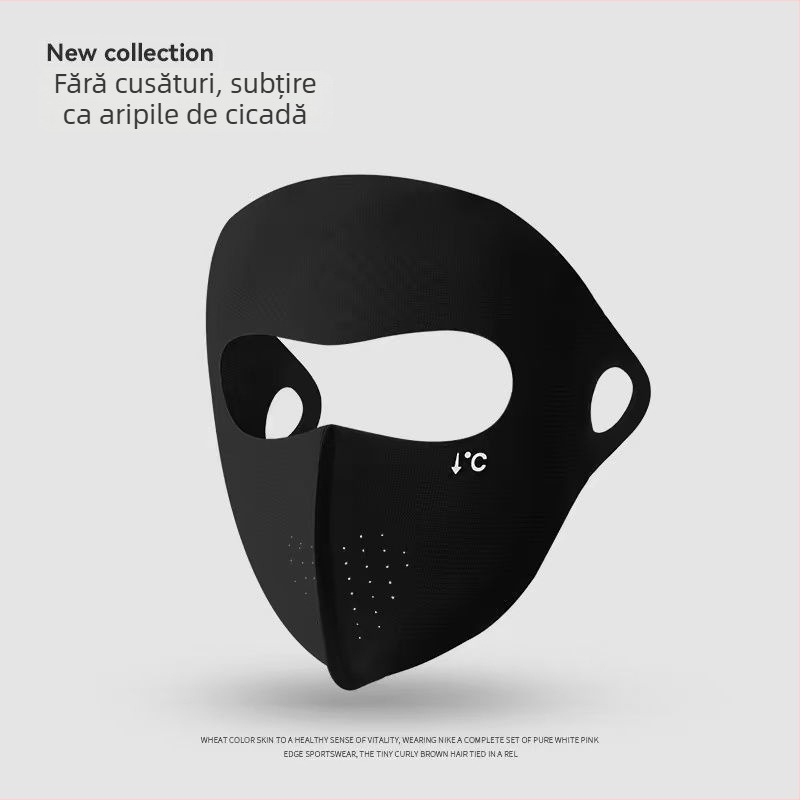 Masca facială cu protecție UV pentru adulți — silicon, respirabilă, pentru ciclism și drumeții, fabricată în Taizhou