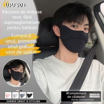 Mască facială completă din silicon, protecție UV, protecție pentru ochi, design subțire, pentru adulți