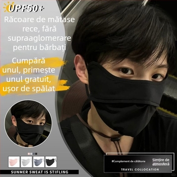 Mască facială completă din silicon, protecție UV, protecție pentru ochi, design subțire, pentru adulți