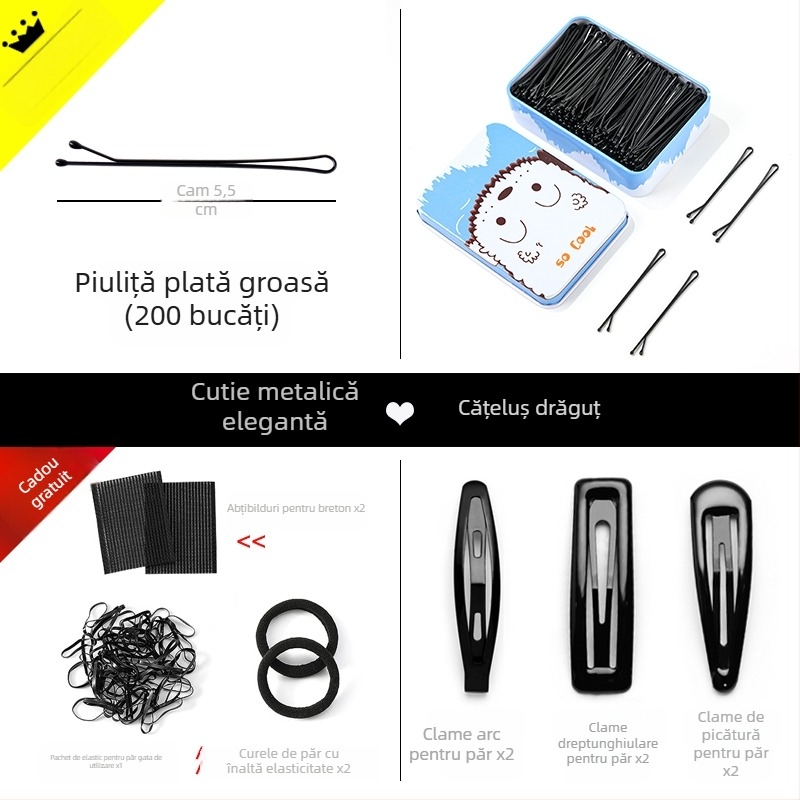 Clip de păr în formă U din metal pentru copii, accesorii pentru păr, toamna 2021