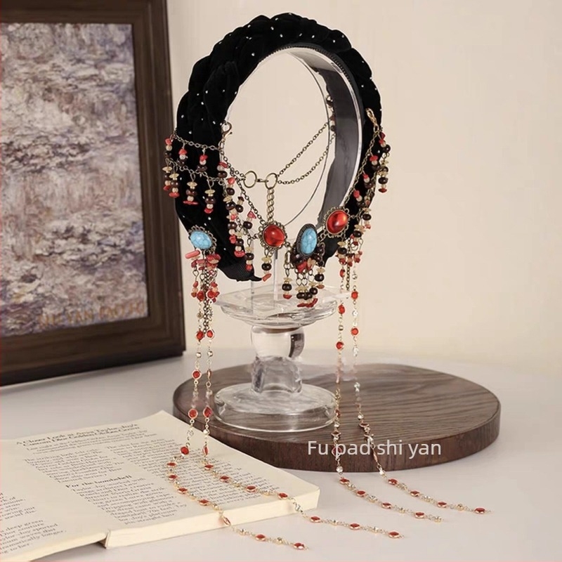 Bandă pentru păr | Stil etnic, accesoriu de păr exotic-retro | Material: Perle; Tehnică de prelucrare: Țesut; Potrivit pentru: copii; Categorie: accesorii pentru păr