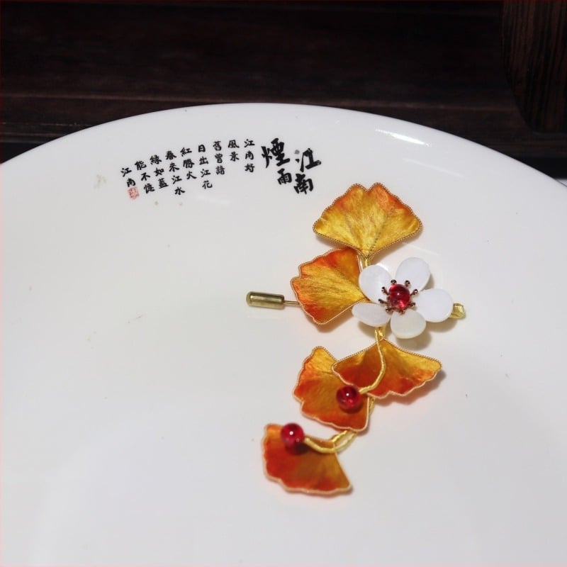 Accesoriu pentru cap din mătase, stil retro floral, vară 2024