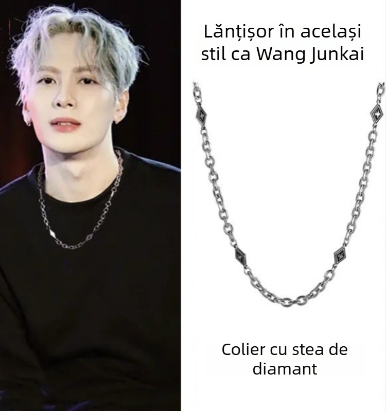 Colier din oțel titan, lanț cubanez, placare electrolitică, unisex, stil premium