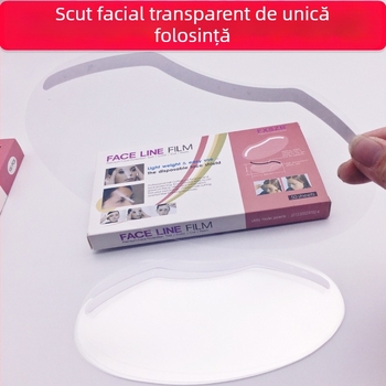 Protecție de unică folosință pentru breton în coafură — mască facială transparentă cu protecție pentru ochi