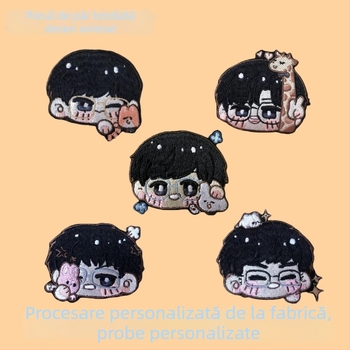 Pălărie pentru cap din poliester, broderie manuală, personaj de desene animate, stil feminin