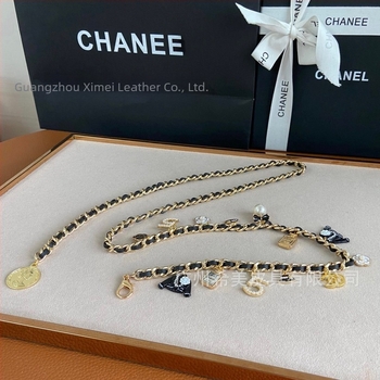 Lanț talie metalic, elegant, cu un singur cerc, lungime 105 cm