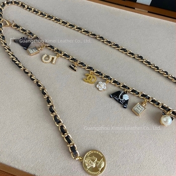 Lanț talie metalic, elegant, cu un singur cerc, lungime 105 cm