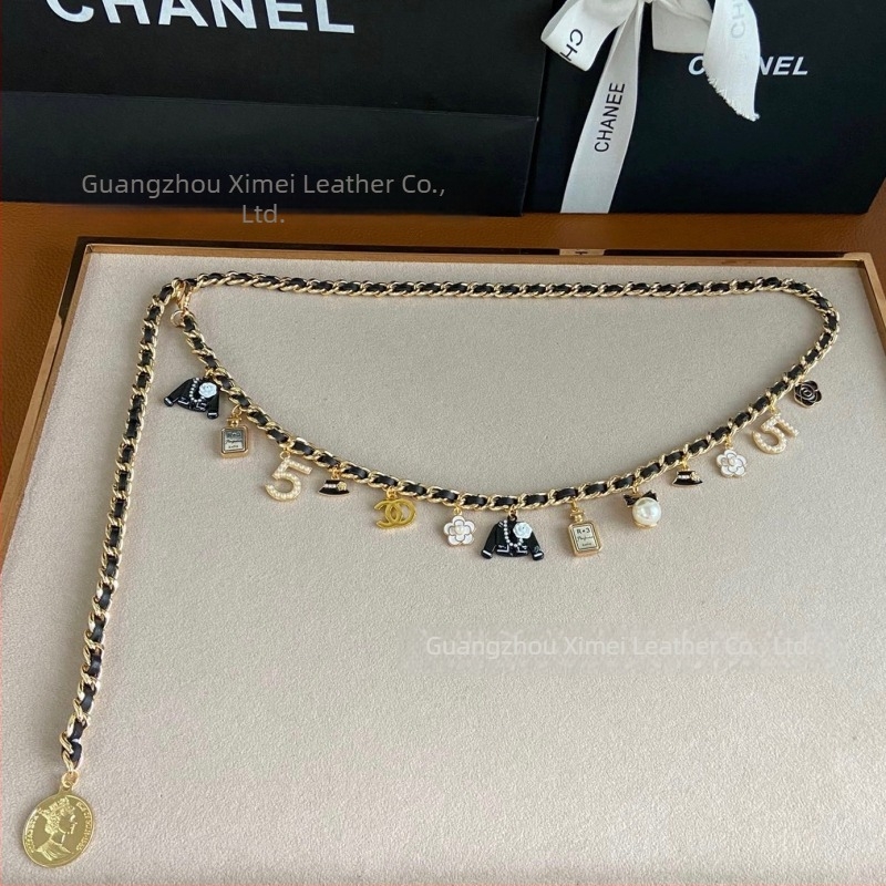 Lanț talie metalic, elegant, cu un singur cerc, lungime 105 cm