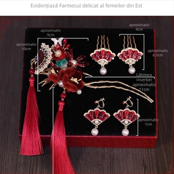 Accesoriu pentru cap din aliaj cu coroană, stil retro, placare electroplatinată, accent floral de mireasă