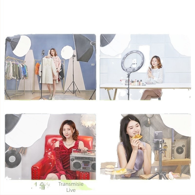 Lampă LED de fill pentru fotografie în studio, lumină difuză sferică, 100W, temperatură de culoare 5500K±200K / 5600K±200K, trei temperaturi