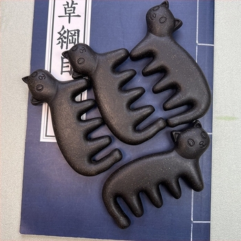 Pieptene de masaj pentru pisici, material tămâie, unisex, formă de pieptene, execuție de înaltă precizie, primăvara 2025