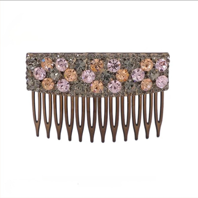 Clamă de păr cu cristale, metal, stil franțuzesc, de mână, Amy Show