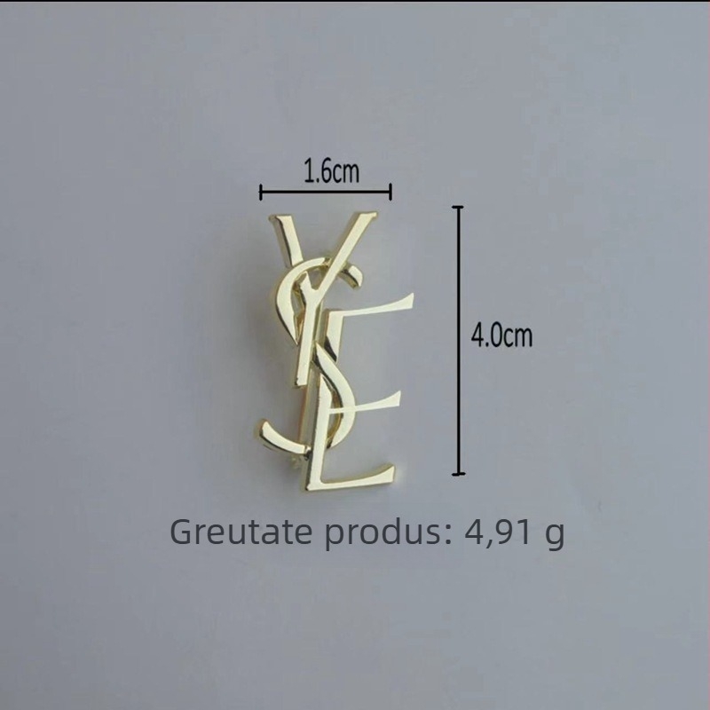 Broșă din aliaj de zinc, design cu litere, pentru decorarea hainelor, unisex, stil Net Red Wind (Material: aliaj de zinc; Modelare: litere; Tratare: electroplacare; Tip: brosă; Funcție: decorare)