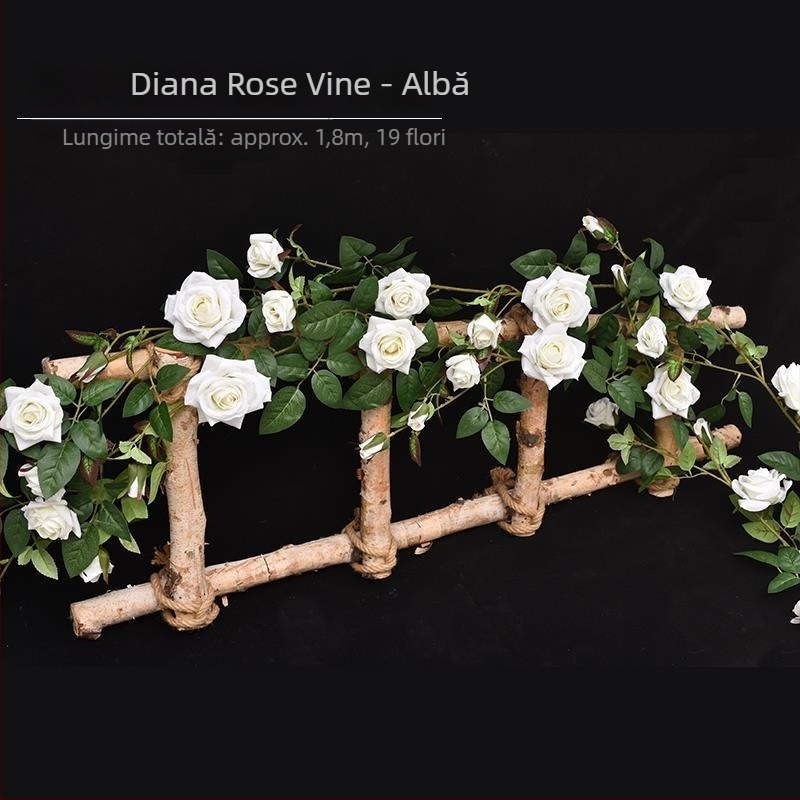 Viță artificială din mătase cu trandafiri, decor pe perete pentru nuntă, exterior și recuzită pentru fotografie