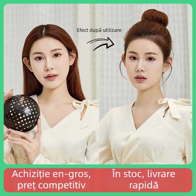 Accesoriu pentru păr pentru volum în coroană și coafură coc – Material TPR, Stil Japonez/Koreean, Primăvara 2025