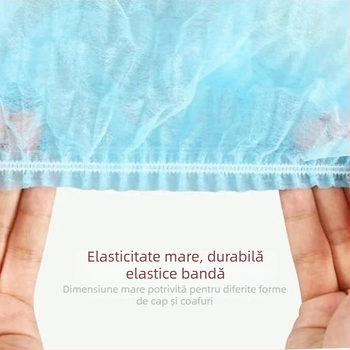 Palarie de unică folosință pentru bucătari, cu protecție împotriva prafului și a căderii părului; modelul 09; căptușeală pe cap; orificii de aer; potrivită pentru fabrici alimentare, laboratoare și bucătării