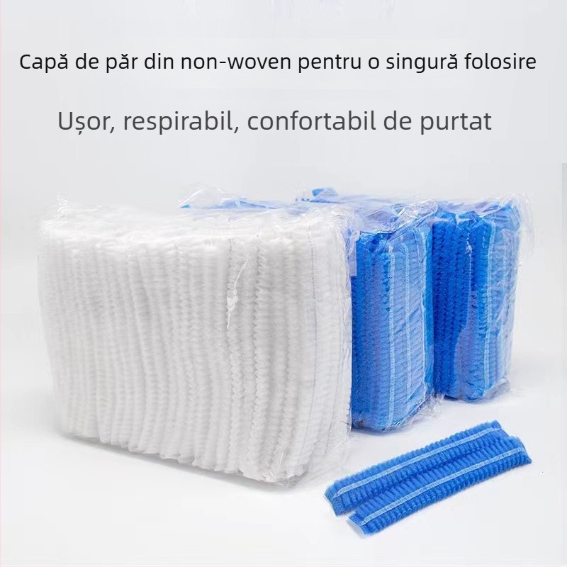 Pălărie de unică folosință, model TM, protecție împotriva prafului, cu orificii de respirație, potrivită pentru fabrici, saloane de înfrumusețare, industrie alimentară, bucătărie, spital și laborator