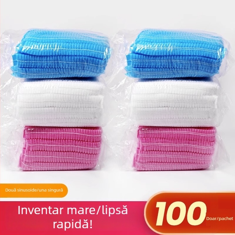 Șapcă de unică folosință din material nețesut tip bandă, protecție la praf și anti-pierdere păr, căptușeală PP, GB 15979-2002, potrivită pentru fabrici alimentare și catering