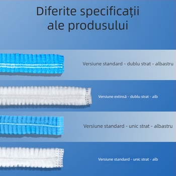 Bonetă de laborator de unică folosință din material nețesut, cu căptușeală în dungă, protecție împotriva prafului (100 buc./pachet, 20 pachete/cutie)