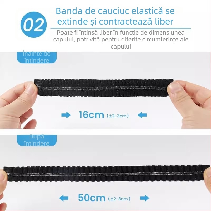 Șapcă de bucătar de unică folosință din material nețesut, cu margine, respirabilă, pentru interior