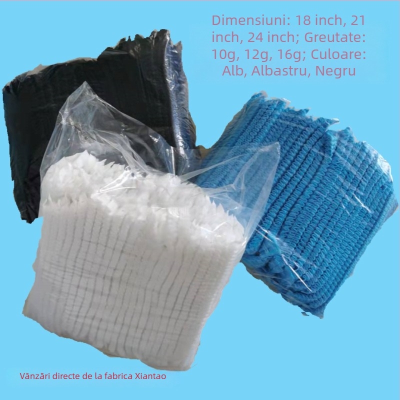 Șapcă de unică folosință pentru atelier, din PP nețesut, design cu bandă, protecție împotriva prafului și căderii părului, model LDSTMDJ, standard GB15979-2002