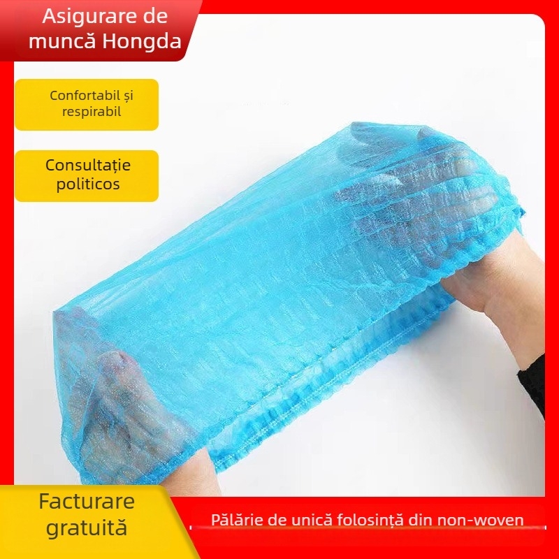 Șapcă de unică folosință din material nețesut, cu căptușeală respirabilă, pentru industrie alimentară, praf și protecția părului