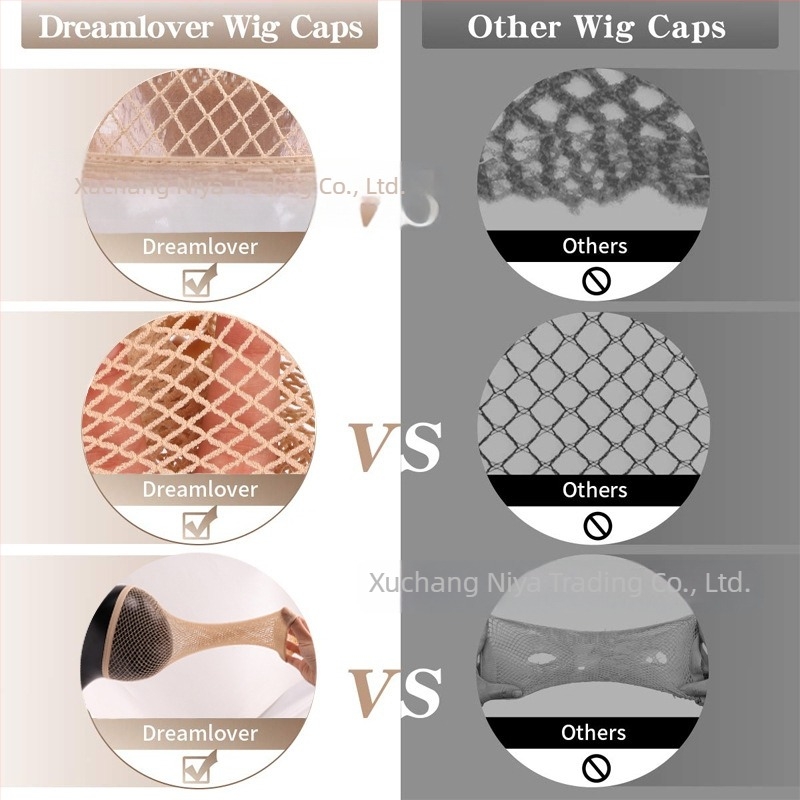 Cap de perucă pentru întreaga cap cu plasă invizibilă – plasă cu dezvoltare duală, 20 g, brand Xuchang nia