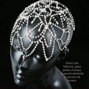 Lanț din cristal pentru frunte — stil dulce-răcoros, electroplatat, ambalaj individual
