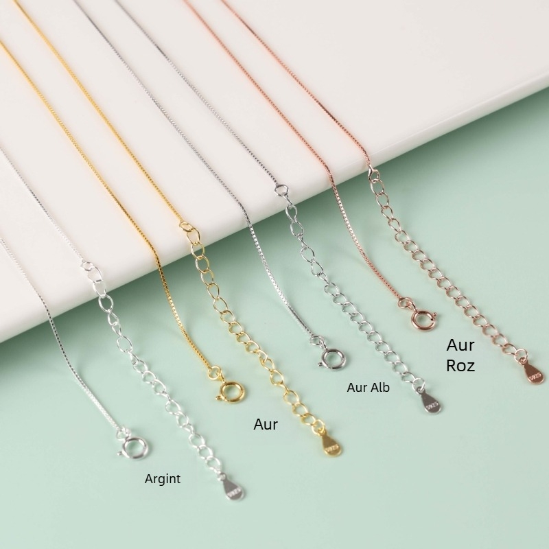 Colier din argint 925 cu pandantiv cruce, lanț O, multistrat, electroplacat